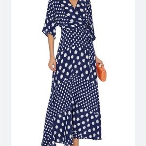 Diane von Furstenberg maxi wrap dress, size M